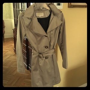 Michael Kors Tan Trench Coat with Hood